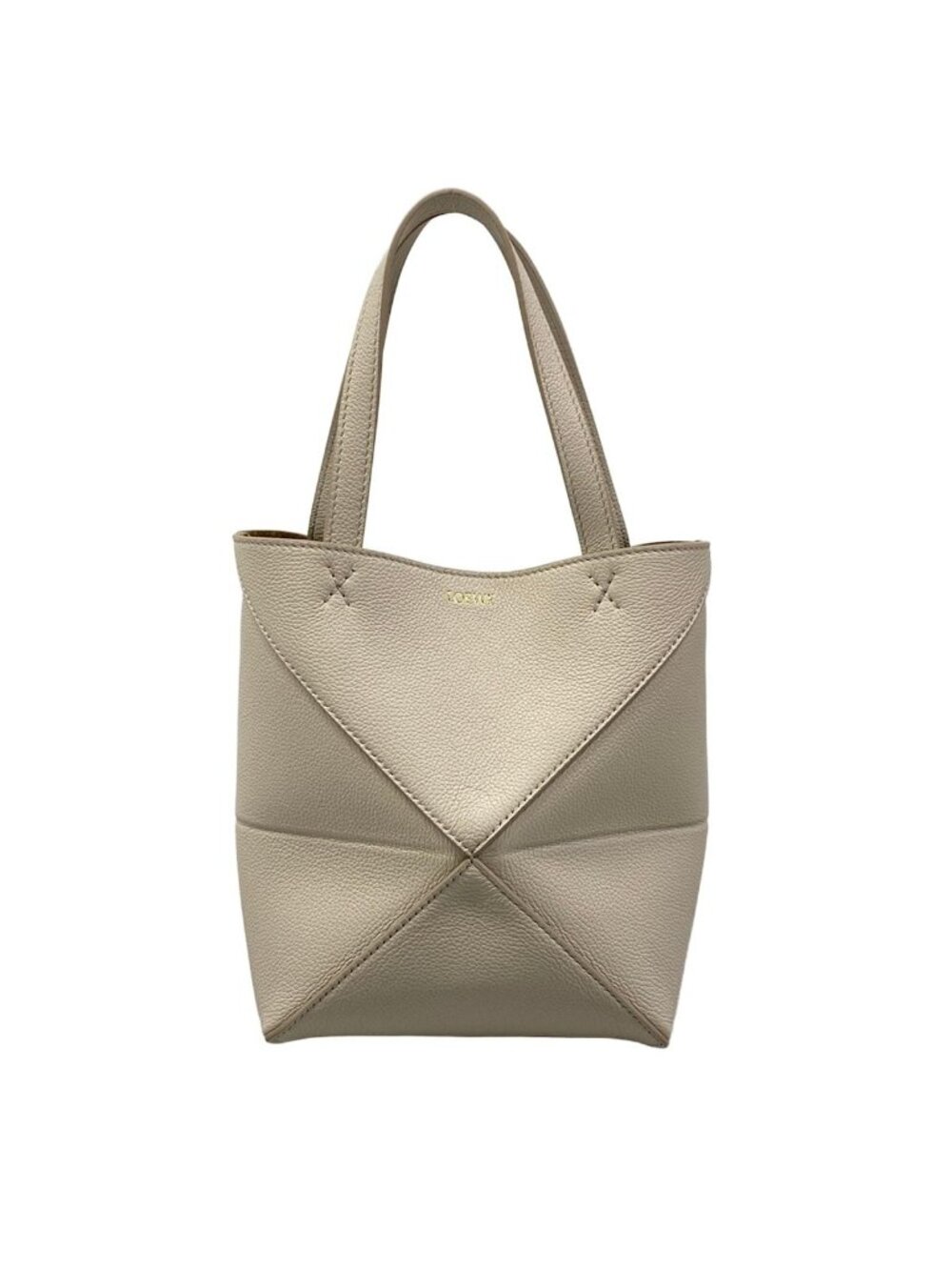 Loewe Tote Bag Puzzle Fold Mini Light Gray